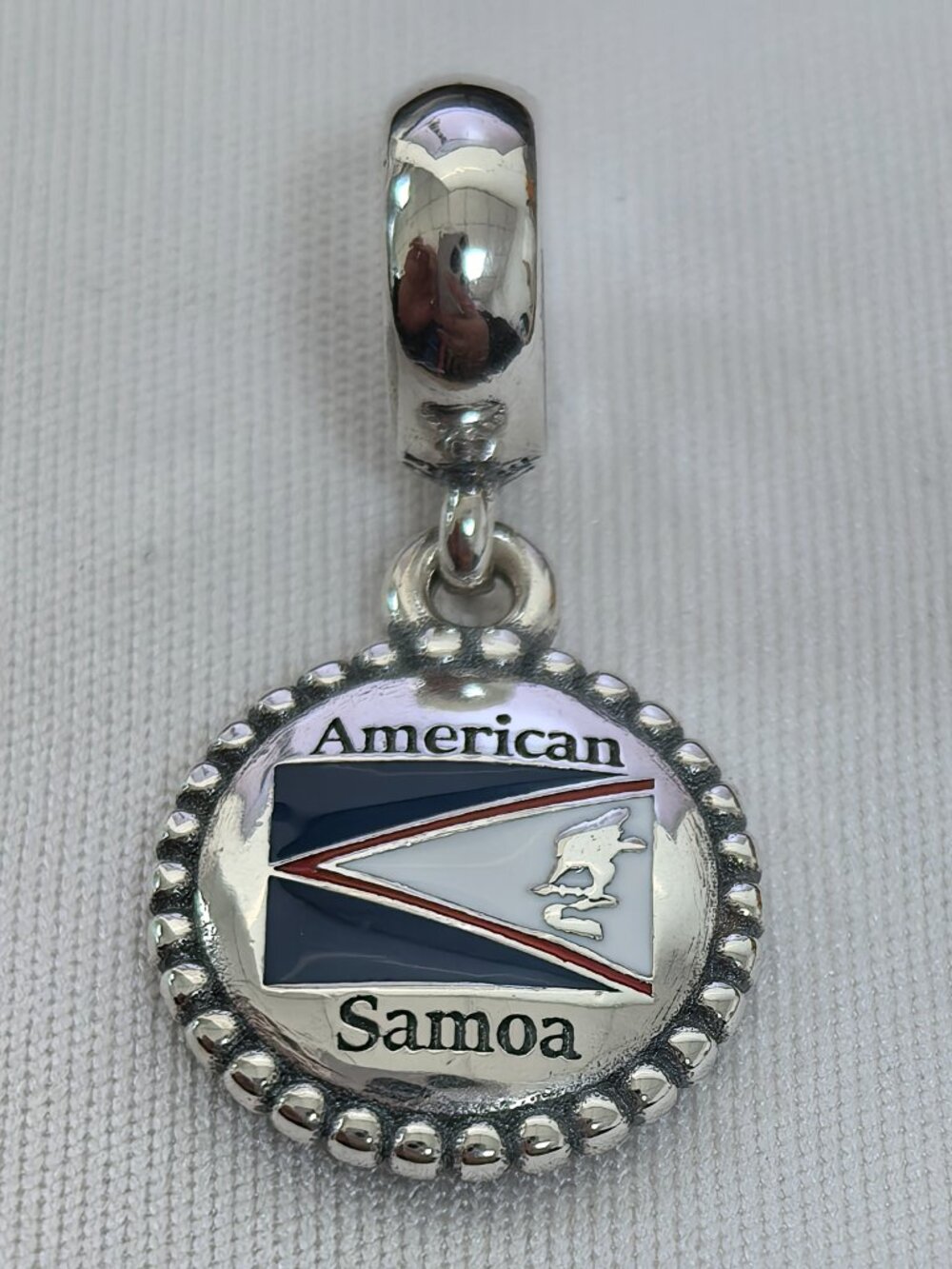 Pandora American Samoa Exclusive Dangle Charm Pendant, S925 Silver Jewelry
